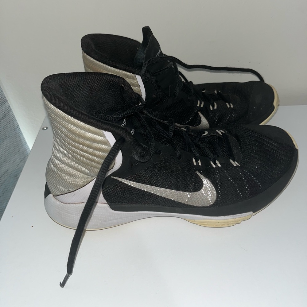 Black Nike high top basketball shoes